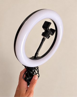 Aro de luz LED con trípode y soporte