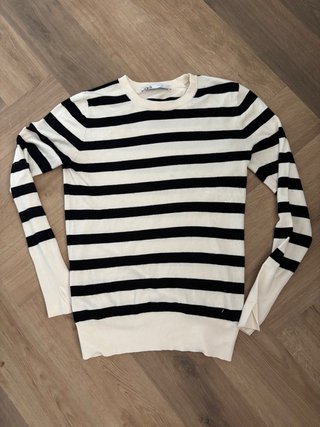 Jersey Zara Rayas Blanco y Negro