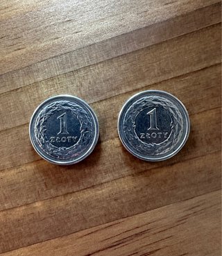 Lote 2 Monedas Polonia 1 Zloty