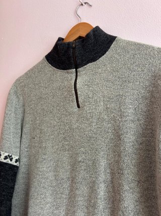Jersey Vintage Gris con Cremallera