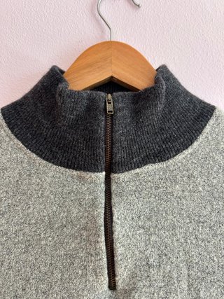 Jersey Vintage Gris con Cremallera
