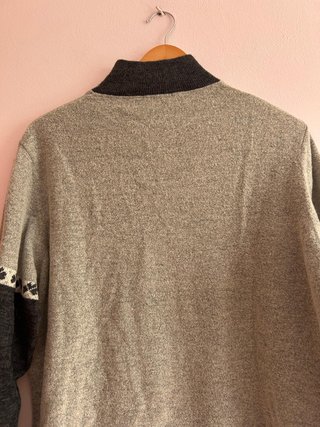 Jersey Vintage Gris con Cremallera