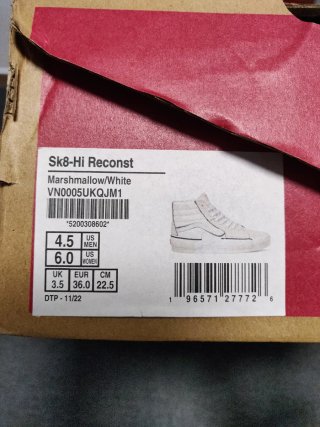 Vans Sk8-Hi Reconstructed Tg 36 Nuove
