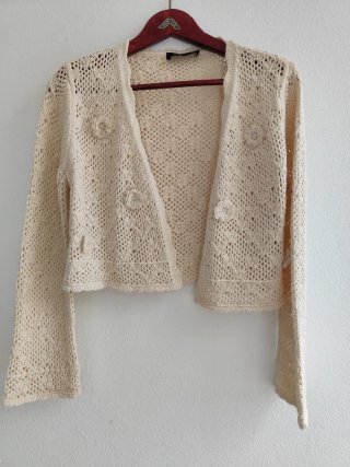 Chaqueta Zara Algodón Flores Talla S