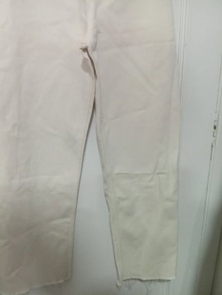 Pantalón Zara blanco roto T.38 cintura alta