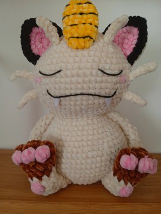 Muñeco Amigurumi Pokémon Meowth Crochet