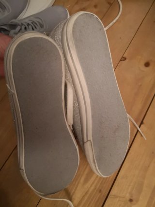 Sneakers Guess Glitter Argento e Bianco