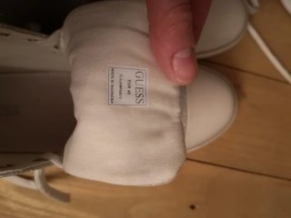 Sneakers Guess Glitter Argento e Bianco