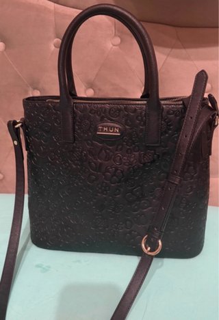 Borsa THUN nera floreale