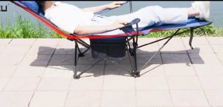 Silla Hamaca Plegable con Reposapiés