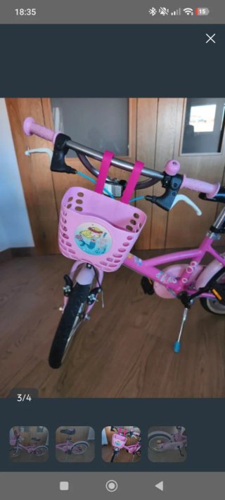 Bicicleta de Niña 16 Pulgadas Rosa