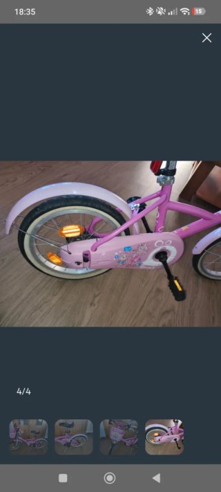 Bicicleta de Niña 16 Pulgadas Rosa