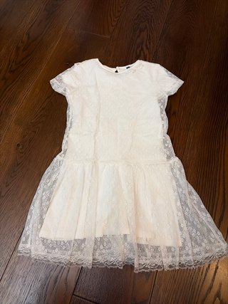 Vestito bambina bianco in pizzo, original marines