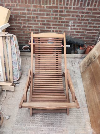 Silla Tumbona Plegable de Madera