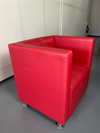 Sillón Rojo de Piel Sintética