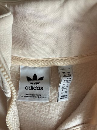Sudadera Adidas blanca con cremallera