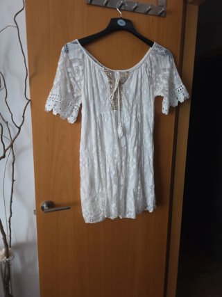 Vestido blanco encaje talla M