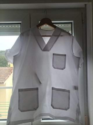 Casaca blanca talla M