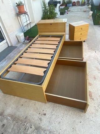 Cama nido con cajones madera