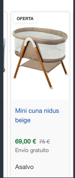 Minicuna Asalvo sin ruedas