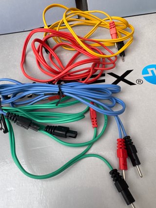 COMPEX 4 CABLES ORIGINALES 6 PINS EQUIPOS ACTUALES