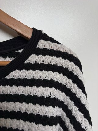 Jersey corto rayas blanco y negro