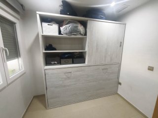 Cama abatible horizontal 90x190 con armario,