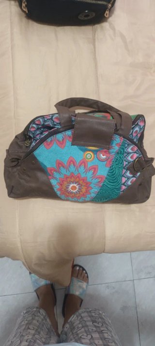 Bolso Desigual Marrón Multicolor