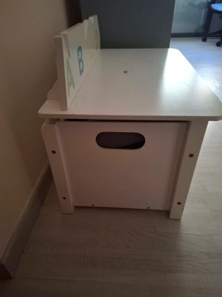 Baúl Infantil Blanco con Letras