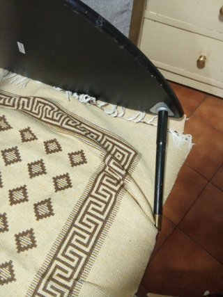 Mesita baja vintage madera y metal