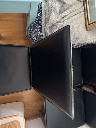 Mesa cristal y 4 sillas comedor