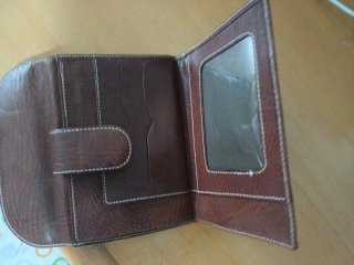 Cartera de Piel Marrón francesa de lujo S.T.Dupont