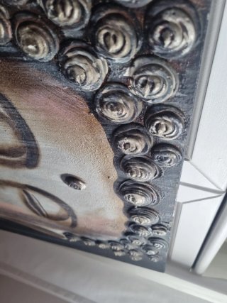 Quadro Buddha com Detalhes em 3D
