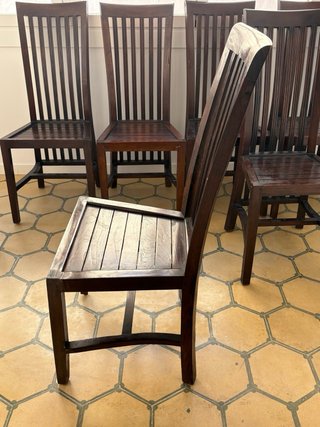 6 Sillas de Madera Estilo Colonial