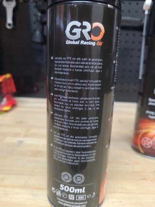 grasa cadena moto. Lubricante spray