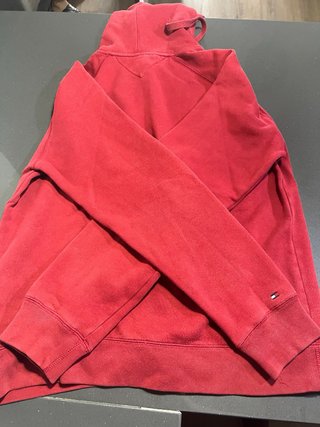 Sudadera Tommy Hilfiger Roja Cremallera