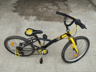 Bicicleta Infantil Btwin Negra y Amarilla