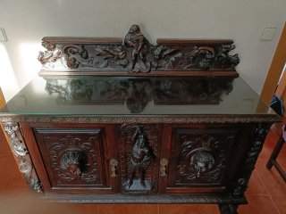 Mueble Antiguo Madera Tallada