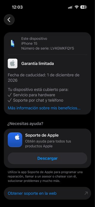 iPhone 15 Negro 128 gb