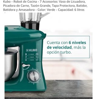 Robot de Cocina Kubo Verde 7 Accesorios