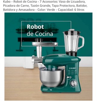 Robot de Cocina Kubo Verde 7 Accesorios