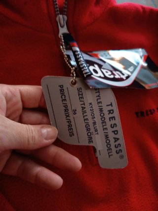 Sudadera Trespass Airtrap Roja Talla S