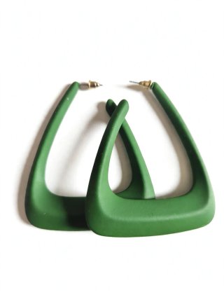 Pendientes Triangulares Verdes