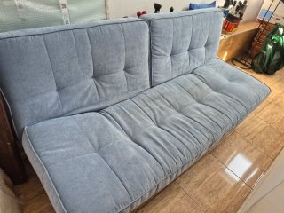 Sofá Cama Doble Gris Azulado