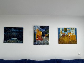 Set de 3 Cuadros Óleo sobre Lienzo Van Gogh