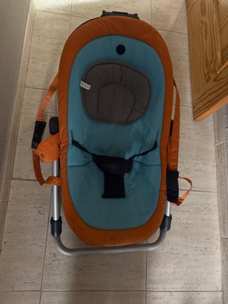 Mecedora/Hamaca bebé azul y naranja