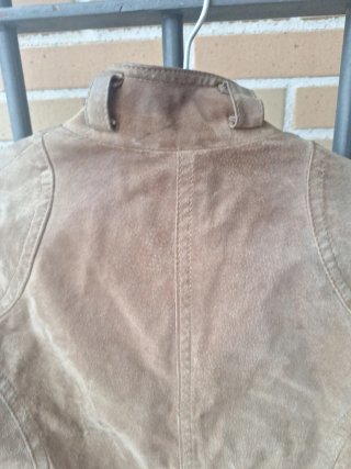 Cazadora Piel Vintage Mujer Beige/Marrón