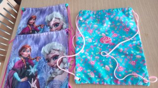 2  mochilas Frozen y otra marca Gabol infantil