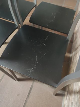 Juego de 4 sillas de cocina grises