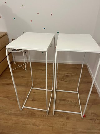 Set de 2 Muebles Auxiliares Ikea Blancas